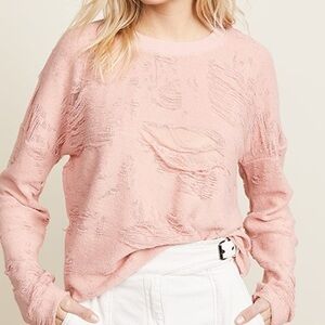 NWOT IRO jeans Anile light pink distressed sweater